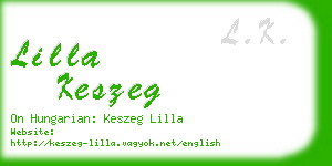 lilla keszeg business card